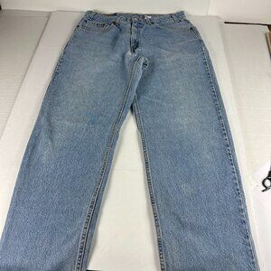 Y2K Levi's Jeans Mens 35x32* 550 Relaxed Light Blue Faded Cotton Denim Tag 36x34